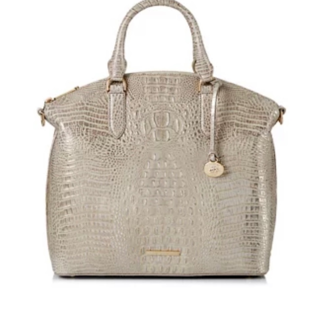 Brahmin Oyster Large Duxbury Satchel and Ady Wallet